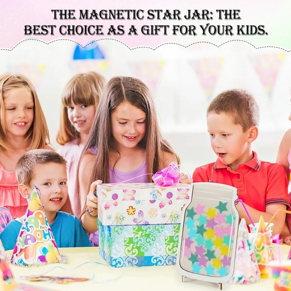Stars Magnetic Jar,Reward Kids Star Jars, Magnetic Reward Star Jar for Classroom - Picture 7 of 7